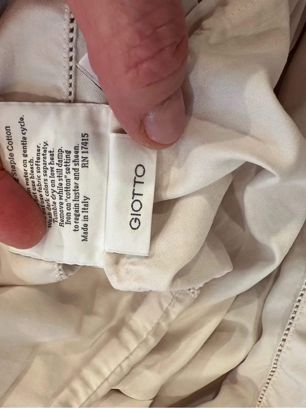 SFERRA GIOTTO QUEEN SHEET SET in BONE.